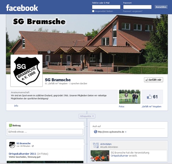 SG Bramsche goes Facebook
